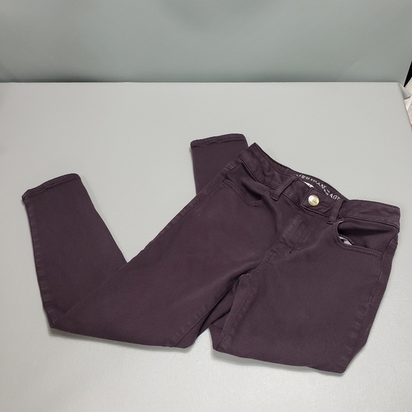 AEO purple hi-rise crop jegging size 0 - Picture 1 of 11